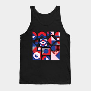 Abstract I Can See You Red Pink Blue Tank Top